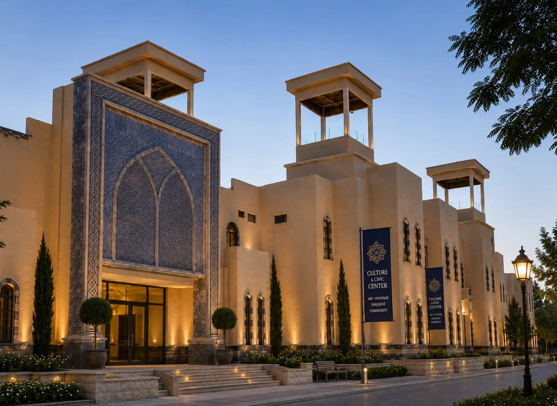 Arab City Melaka — Destination Wellness & Medical Hub exterior with arched windows and decorative stonework